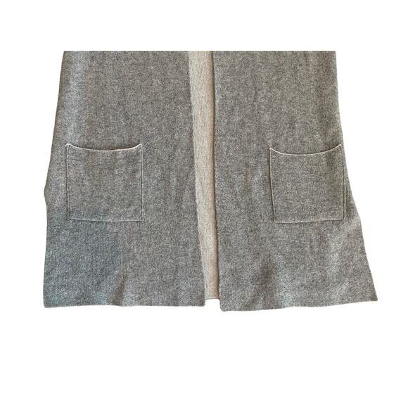 A.Ida Grey Wool Blend Made In Italy Sleeveless Cardigan Toggle Closure Medium - Picture 2 of 10